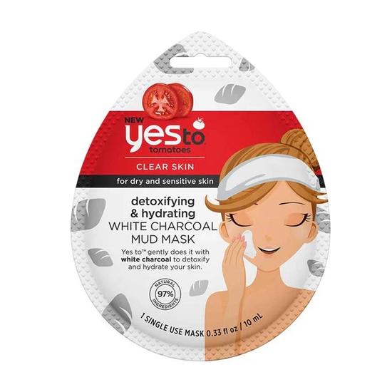 Yes To Tomatoes Detoxifying & Hydrating White Charcoal Mud Mask 10ml