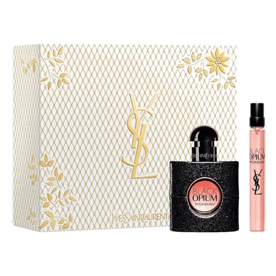 Yves Saint Laurent Black Opium Black Opium Eau De Parfum Women's Gift Set Spray 30ml With 10ml Eau De Parfum