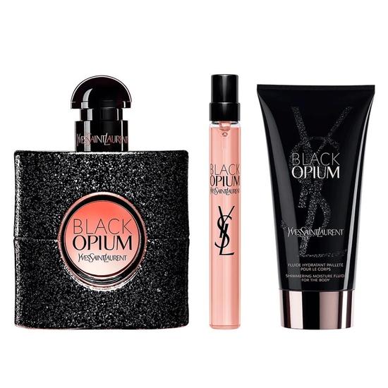 Yves Saint Laurent Black Opium Black Opium Gift Set 50ml Eau De Parfum + 50ml Body Lotion + 10ml Eau De Parfum