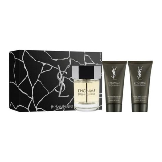 Yves Saint Laurent L'Homme Eau De Toilette Men's Aftershave Gift Set Spray With Shower Gel & Aftershave Balm 100ml