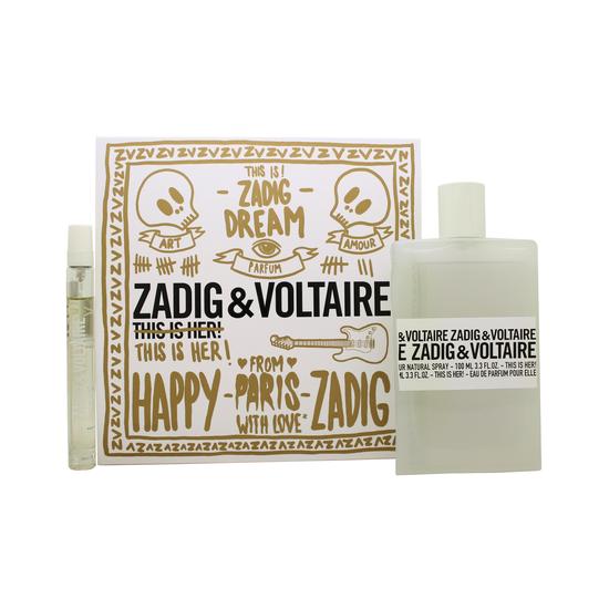 Zadig & Voltaire This Is Her Gift Set 100ml Eau De Parfum + 10ml Eau De Parfum