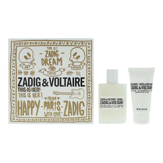 Zadig & Voltaire This Is Her! Gift Set: Eau De Parfum Body Lotion 2 Piece