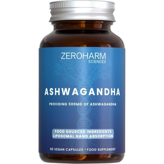 ZeroHarm Liposomal Ashwagandha 500mg Capsules 60 Capsules