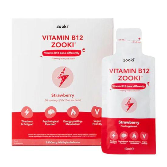 Zooki Liposomal Vitamin B12 Strawberry Sachets 30 Sachets