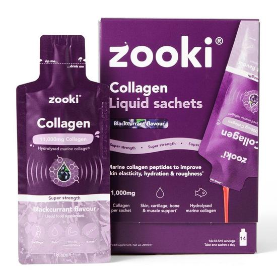 Zooki Super Strength Collagen Blackcurrant Sachets 14 Sachets