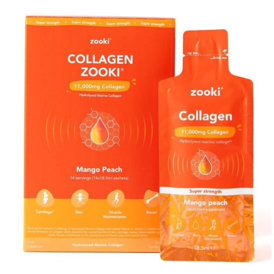 Zooki Super Strength Collagen Mango Peach Sachets 14 Sachets