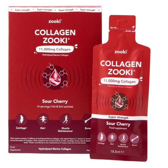 Zooki Super Strength Collagen Sour Cherry Sachets 14 Sachets