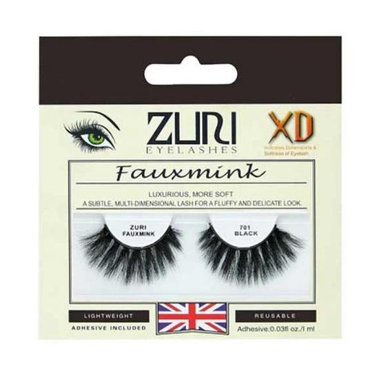 Zuri Eyelashes Fauxmink Eyelashes 701 Black