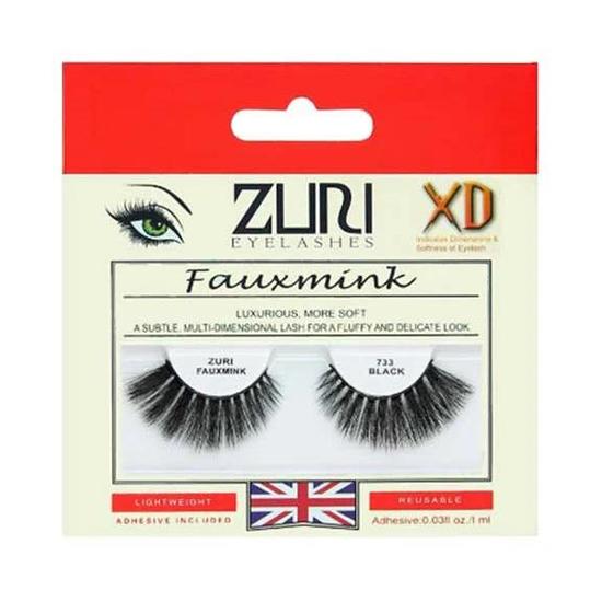 Zuri Eyelashes Fauxmink Eyelashes 733 Black