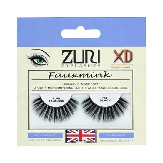 Zuri Eyelashes Fauxmink Eyelashes 752 Black