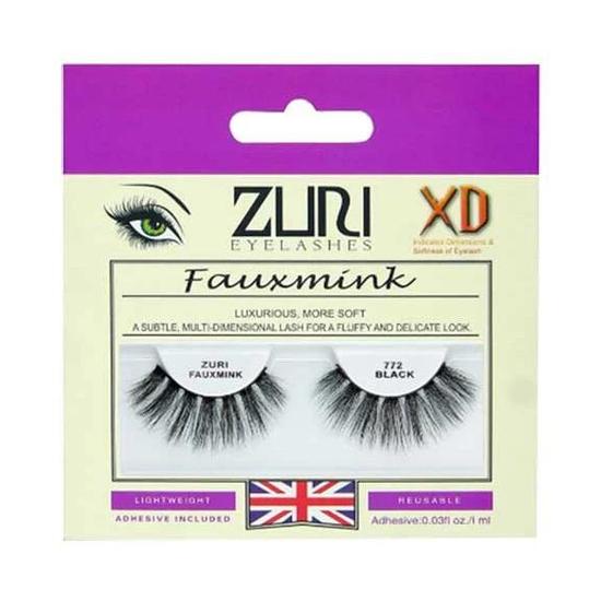 Zuri Eyelashes Fauxmink Eyelashes 772 Black