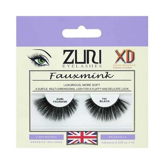 Zuri Eyelashes Fauxmink Eyelashes 799 Black