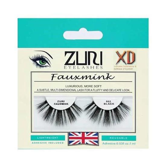 Zuri Eyelashes Fauxmink Eyelashes 802 Black