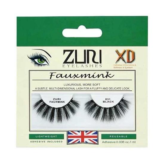 Zuri Eyelashes Fauxmink Eyelashes 831 Black