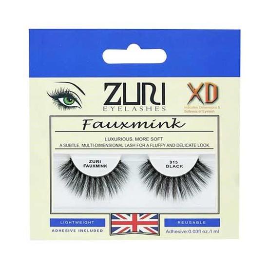 Zuri Eyelashes Fauxmink Eyelashes 915 Black