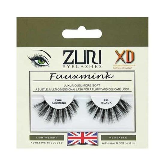 Zuri Eyelashes Fauxmink Eyelashes 959 Black