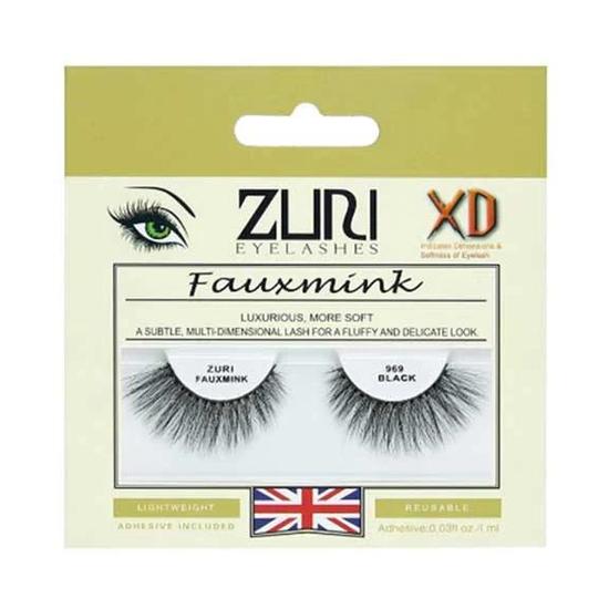 Zuri Eyelashes Fauxmink Eyelashes 969 Black