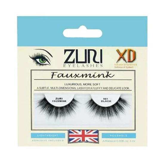 Zuri Eyelashes Fauxmink Eyelashes 981 Black