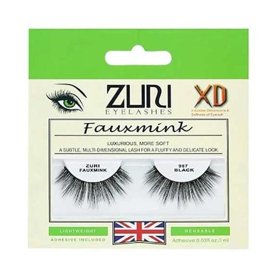 Zuri Eyelashes Fauxmink Eyelashes 987 Black