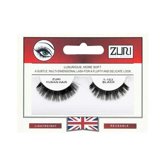 Zuri Eyelashes Human Hair Eyelashes 1 103 Black