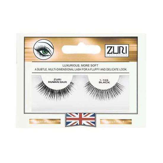 Zuri Eyelashes Human Hair Eyelashes 1 105 Black