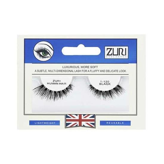 Zuri Eyelashes Human Hair Eyelashes 1 120 Black