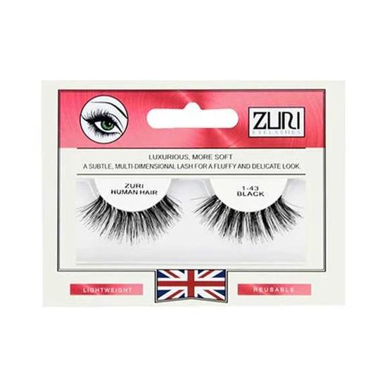 Zuri Eyelashes Human Hair Eyelashes 1 43 Black