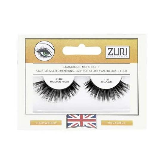 Zuri Eyelashes Human Hair Eyelashes 1 5 Black