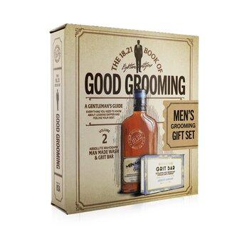18.21 Man Made Book Of Good Grooming Gift Set Volume 2: Absolute Mahogany 2pcs