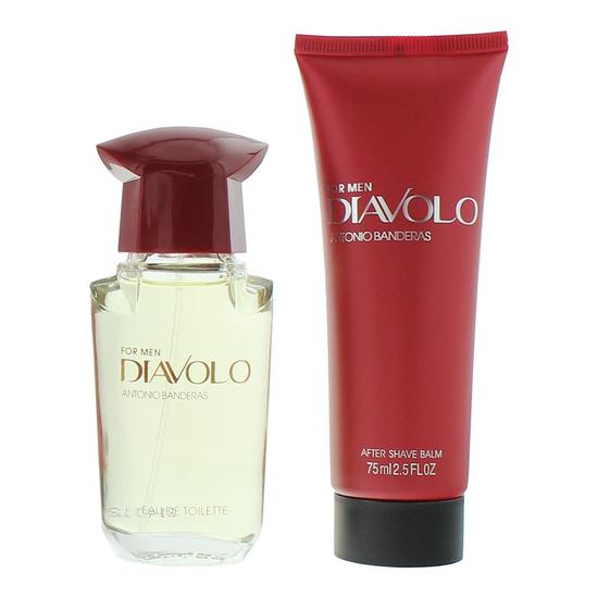 Antonio Banderas Diavolo Eau De Toilette + Aftershave Balm Gift Set 50ml + 75ml