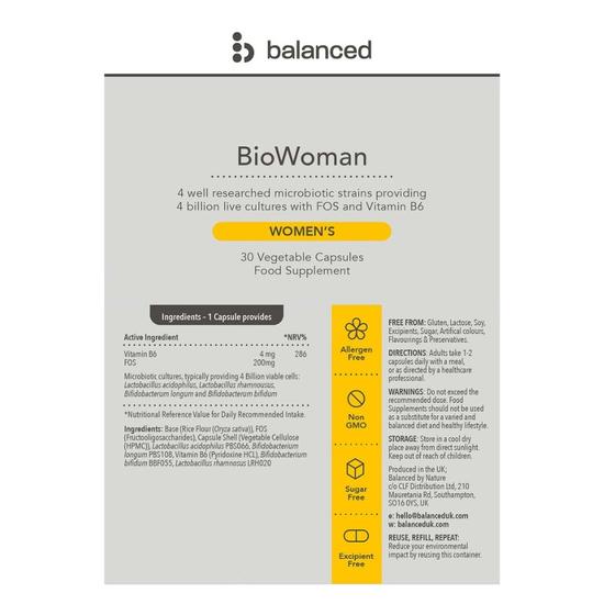Balanced BioWoman Capsules 30 Capsules