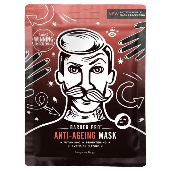 BARBER PRO ANTI-AGEING Face Sheet Mask 100% Biodegradable Single Mask