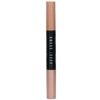 Bobbi Brown Dual Ended Long Wear Cream Eyeshadow Stick Pink Copper Shimmer/Cashew Matte