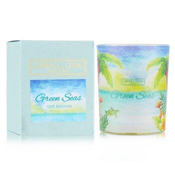 Carroll & Chan 100% Beeswax Votive Candle Green Seas 65g