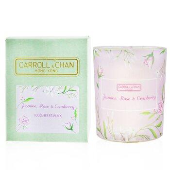 Carroll & Chan 100% Beeswax Votive Candle Jasmine Rose Cranberry 65g
