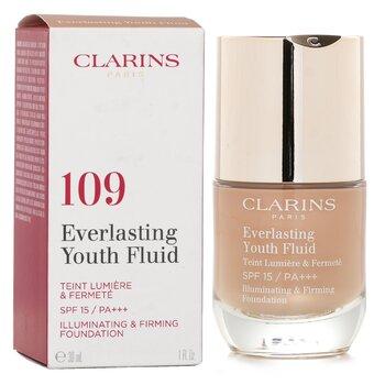Clarins Everlasting Youth Fluid Illuminating & Firming Foundation SPF 15 109 Wheat