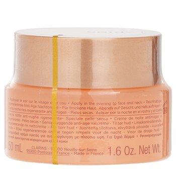 Clarins Extra-Firming Nuit Wrinkle Control, Regenerating Night Rich Cream For Dry Skin 50ml