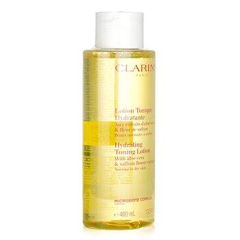 Clarins Hydrating Toning Lotion With Aloe Vera & Saffron Flower Extracts Normal To Dry Skin 400ml