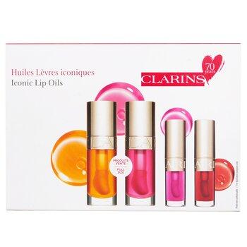 Clarins Lip Comfort Oil Set 01 7ml+Lip Oil - 04 7ml+Lip Oil - 02 1.4ml+Lip Oil - 08 1.4ml