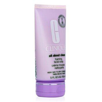 Clinique All About Clean Foaming Facial Soap Very Dry To Dry Combination Skin 150ml