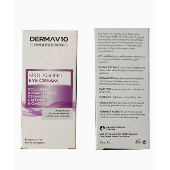 Derma V10 Anti Ageing Eye Cream 15ml