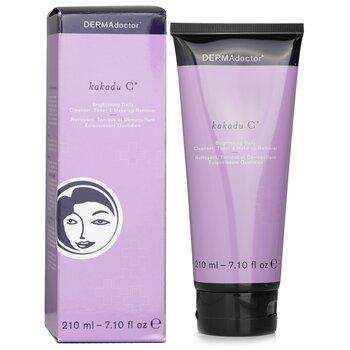 DERMAdoctor Kakadu C Brightening Daily Cleanser, Toner & Makeup Remover 210ml