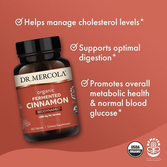 Dr. Mercola Organic Biodynamic Cinnamon Tablets 180 Tablets