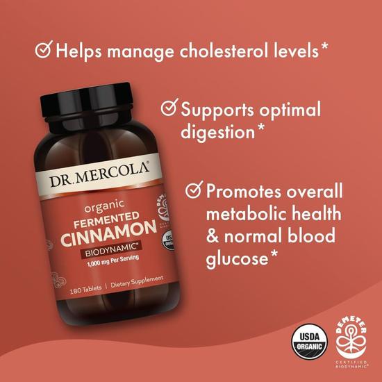Dr. Mercola Organic Biodynamic Cinnamon Tablets 180 Tablets