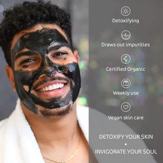 Earth Kiss Inspirations Detoxifying Organic Clay Peel Off Mask With Shilajit, Black Clay & Tangerine To Detoxify Your Skin 10ml
