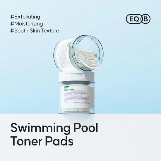 Eqqualberry Vegan Swimming Pool Toner Pads 70 Sheets
