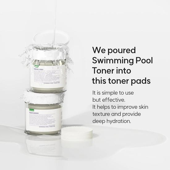 Eqqualberry Vegan Swimming Pool Toner Pads 70 Sheets