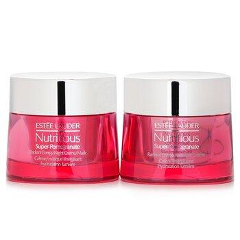 Estée Lauder Nutritious Super-Pomegranate Day & Night Radiance Set: Moisture Creme 50ml+ Night Creme Mask 50ml 2pcs