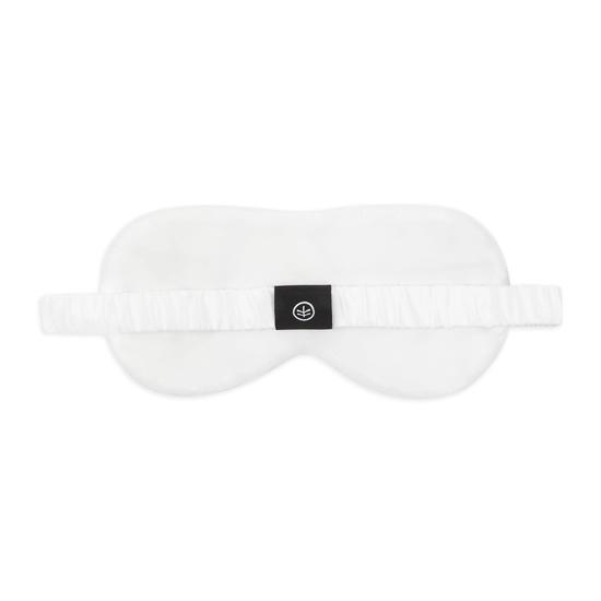 Ethical Bedding Essential Silk Sleep Eye Mask In White Eucalyptus Silk