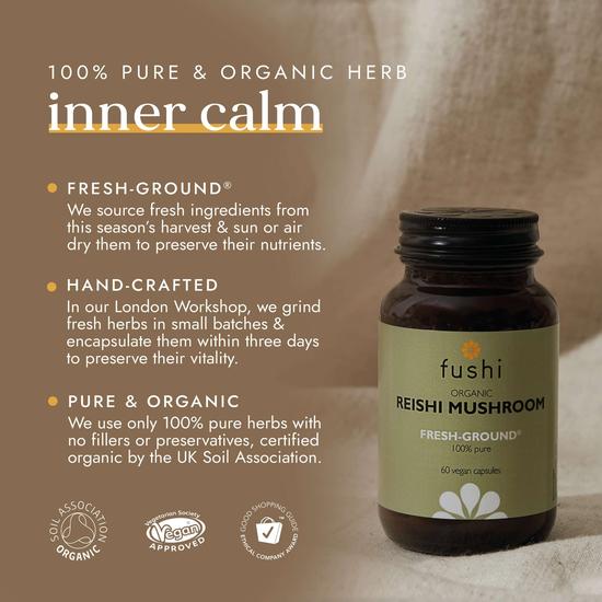 Fushi Organic Reishi Mushroom 60 Capsules